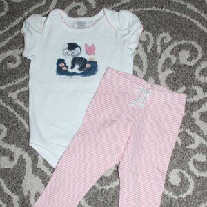 Girls Gymboree Little Golden Books Shy Little Kitten Bodysuit Pants Set 18-24m